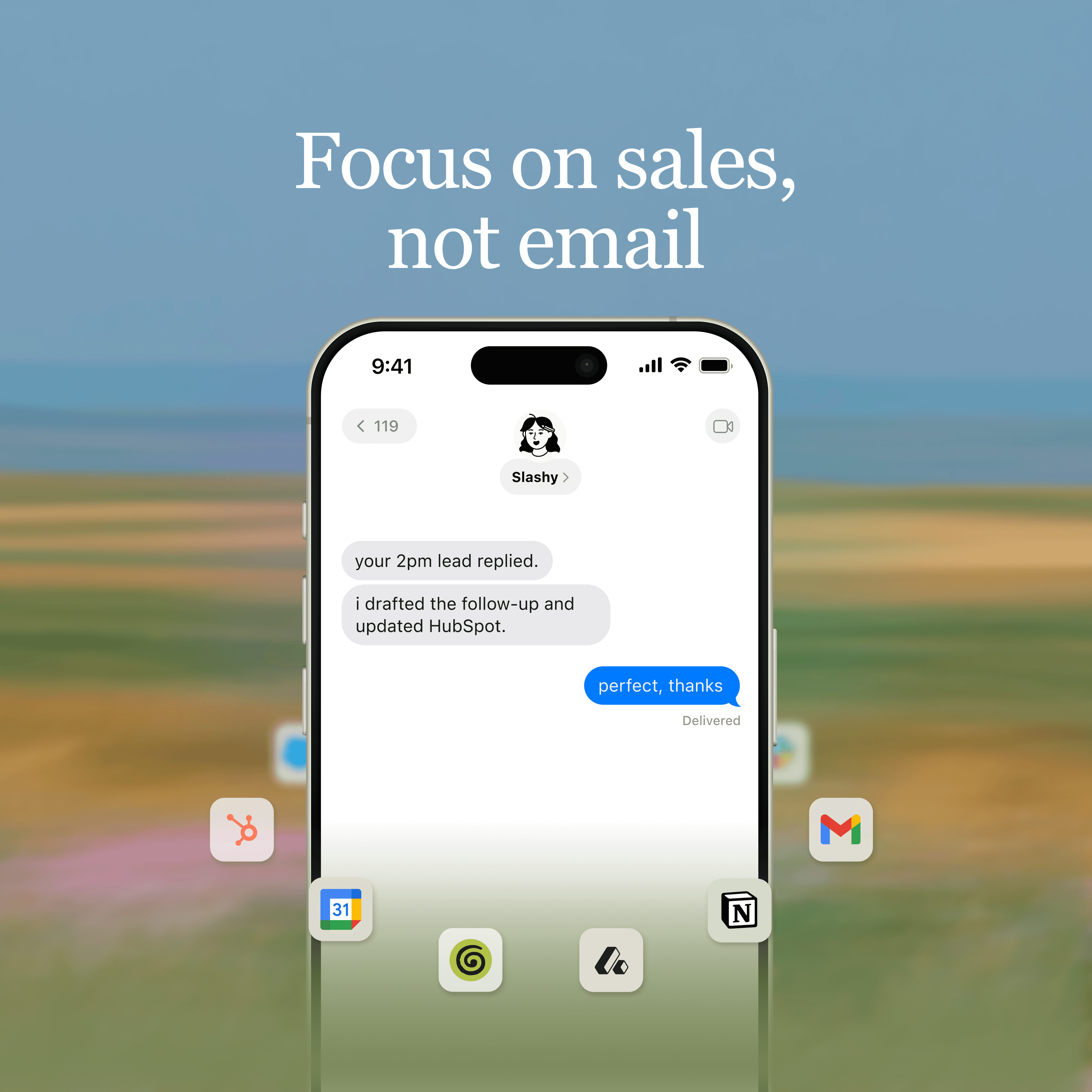 Slashy integration sales creative